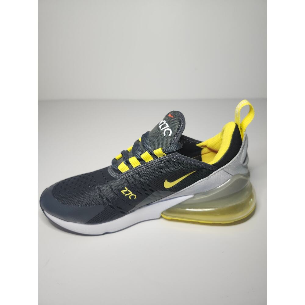 Nike Kids’ Air Max 270 Black Yellow Sz 5.5Y Mesh Athletic Sneaker - Picture 8 of 16